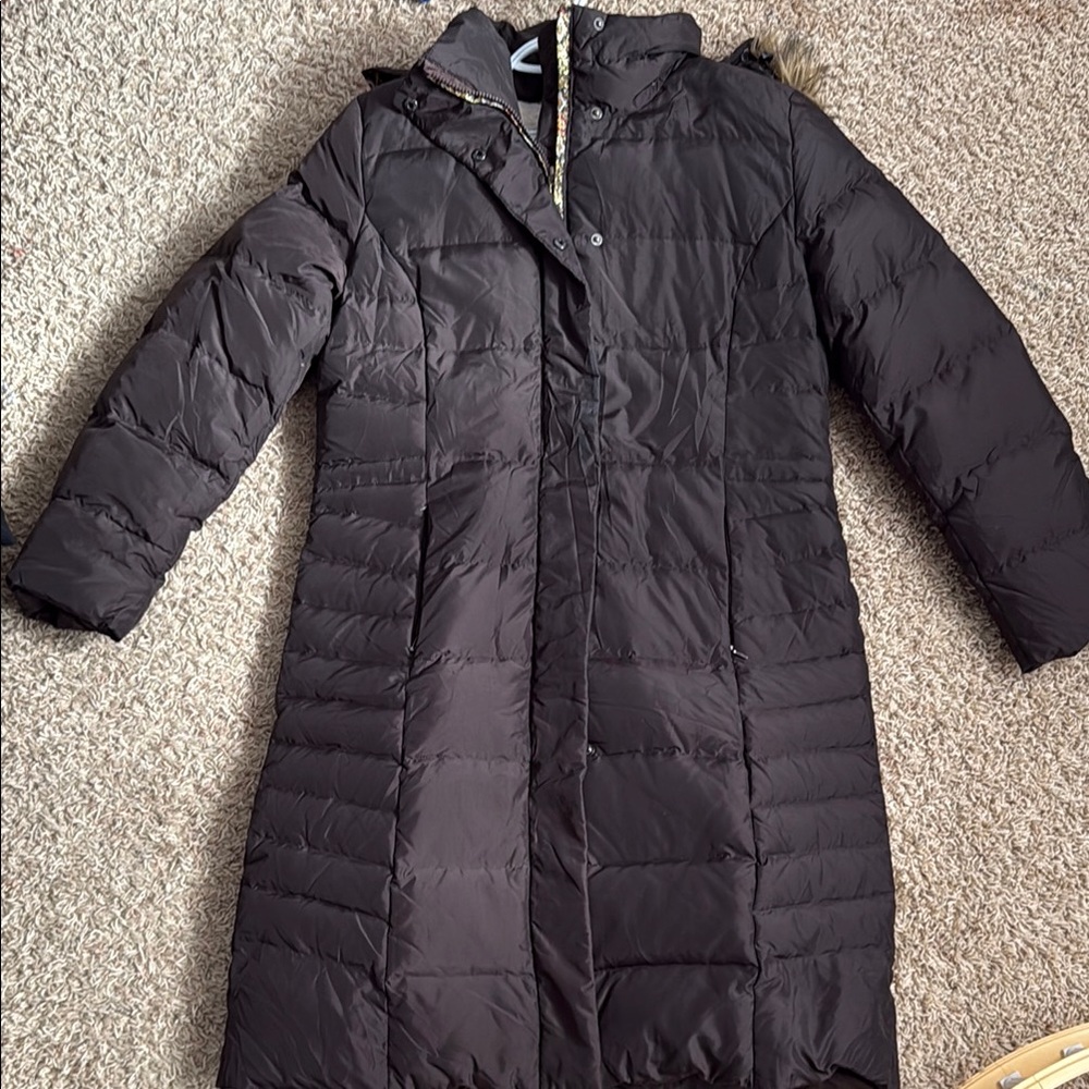 Calvin Klein Black Quilted Puffer Coat with High Neck